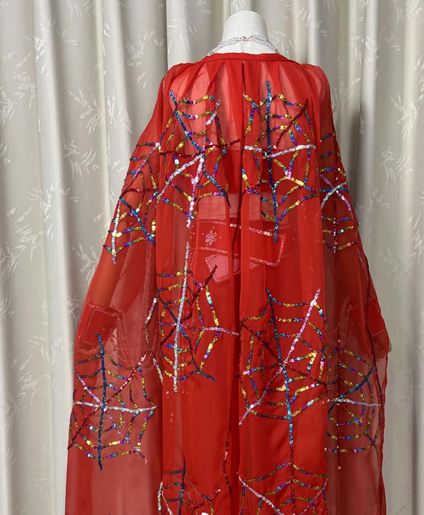 TV Drama Chinese Ancient Fairy Replica Costume  Version Journey To The West Red Spider Spirit Dress