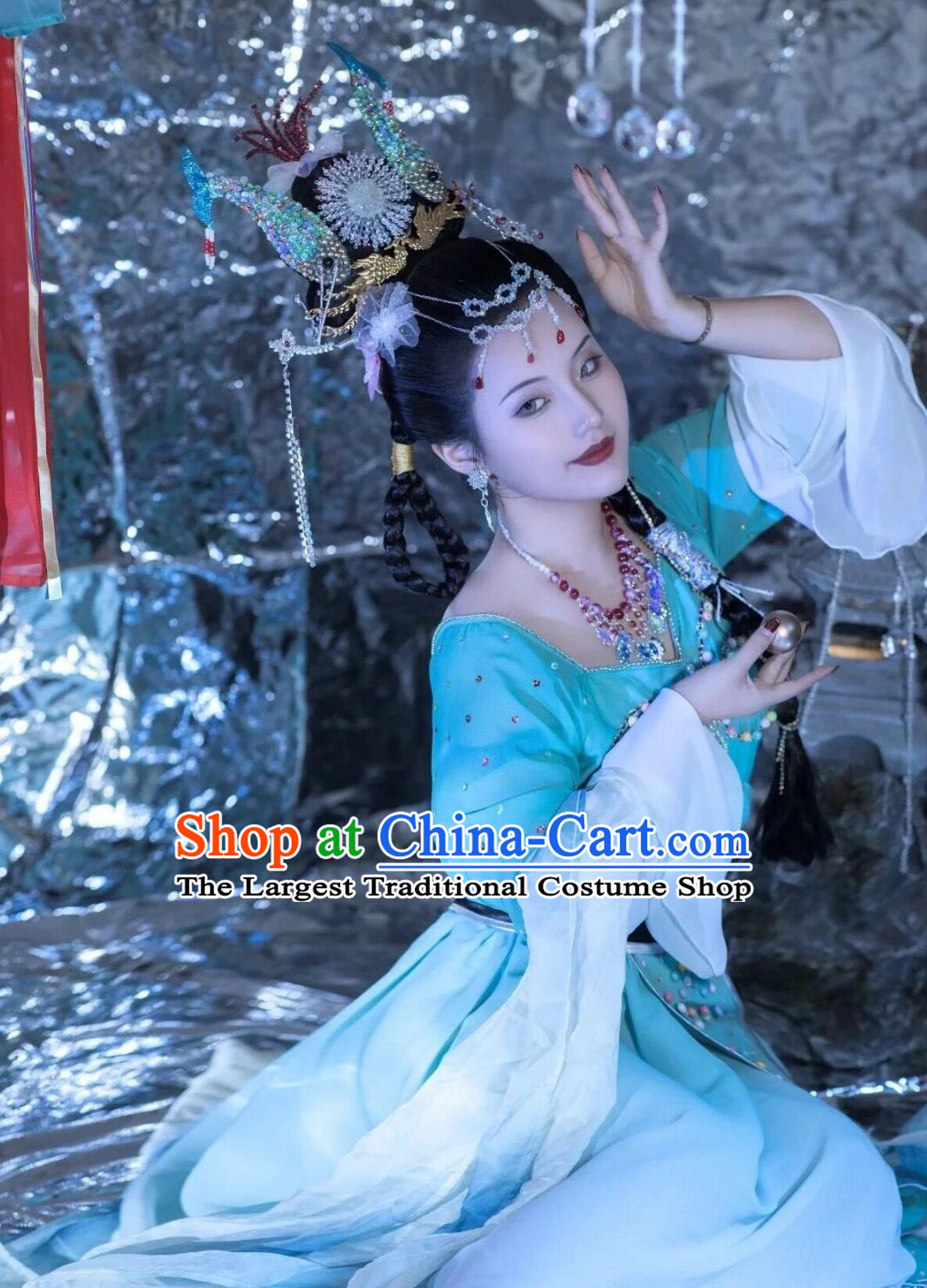 Version Journey To The West Wansheng Princess Blue Costume