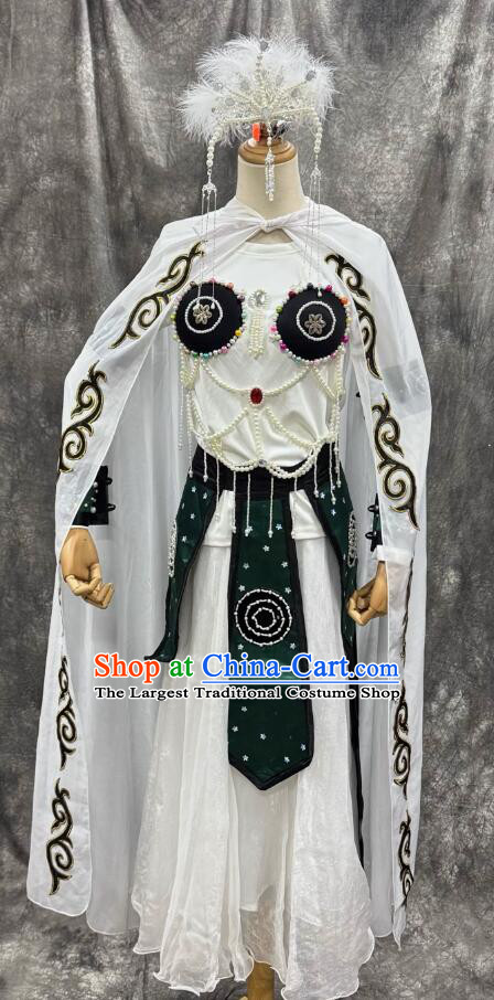 Version Journey To The West Bai Gu Jing Costume TV Drama Stage Performance Ancient Queen Clothing