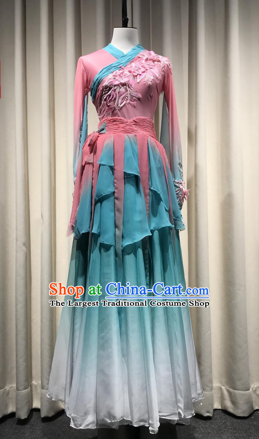 Group Dance Female Art Exam Dress Huan Yu Qing Ge Han Tang Classical Dance Costume Fairy Large Swing Dance Attire