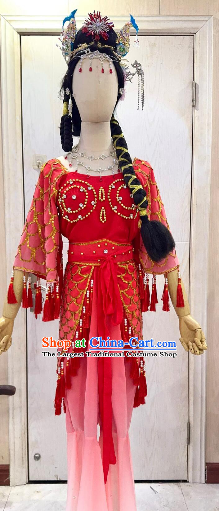 Version Journey To The West Wansheng Princess Costume Myth Dragon Girl Red Outfit