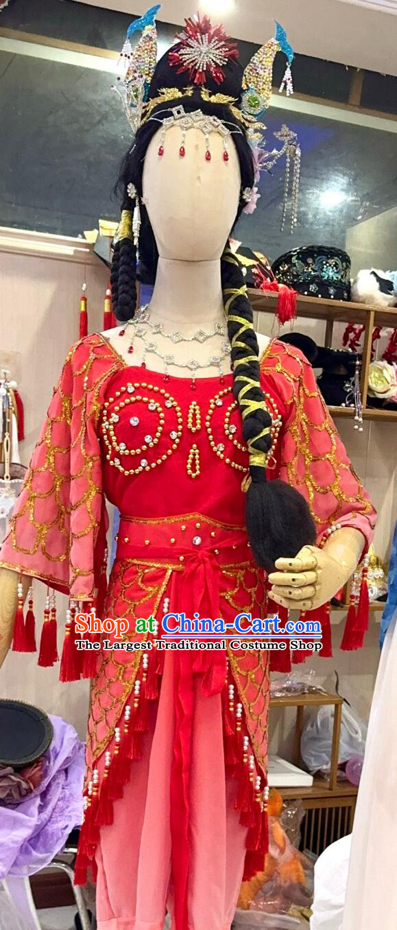Version Journey To The West Wansheng Princess Costume Myth Dragon Girl Red Outfit