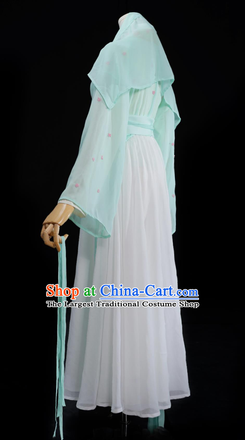Ju Jingyi Tea Picking Girl Hanfu Dress Green Ancient Chinese Costume Traditional Clothing