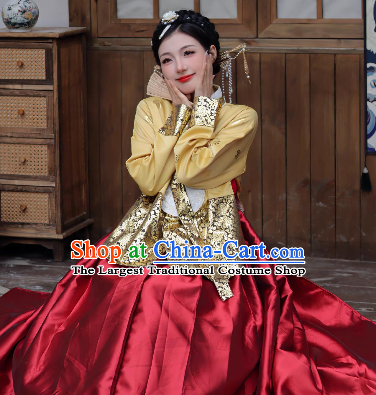 Yanji Princess Hanbok Traditional Korean Ethnic Women Palace Gown Daejanggeum Performance Costume