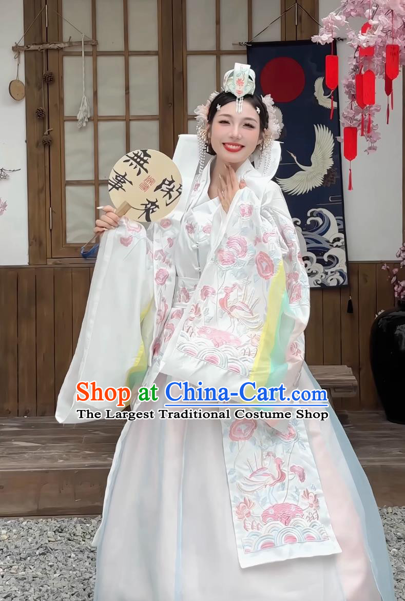 Yanji Princess Outfit Korean Ethnic Embroidered Wedding Dress Palace Ancient Costume Yanbian Korean Minority Bridal Gown