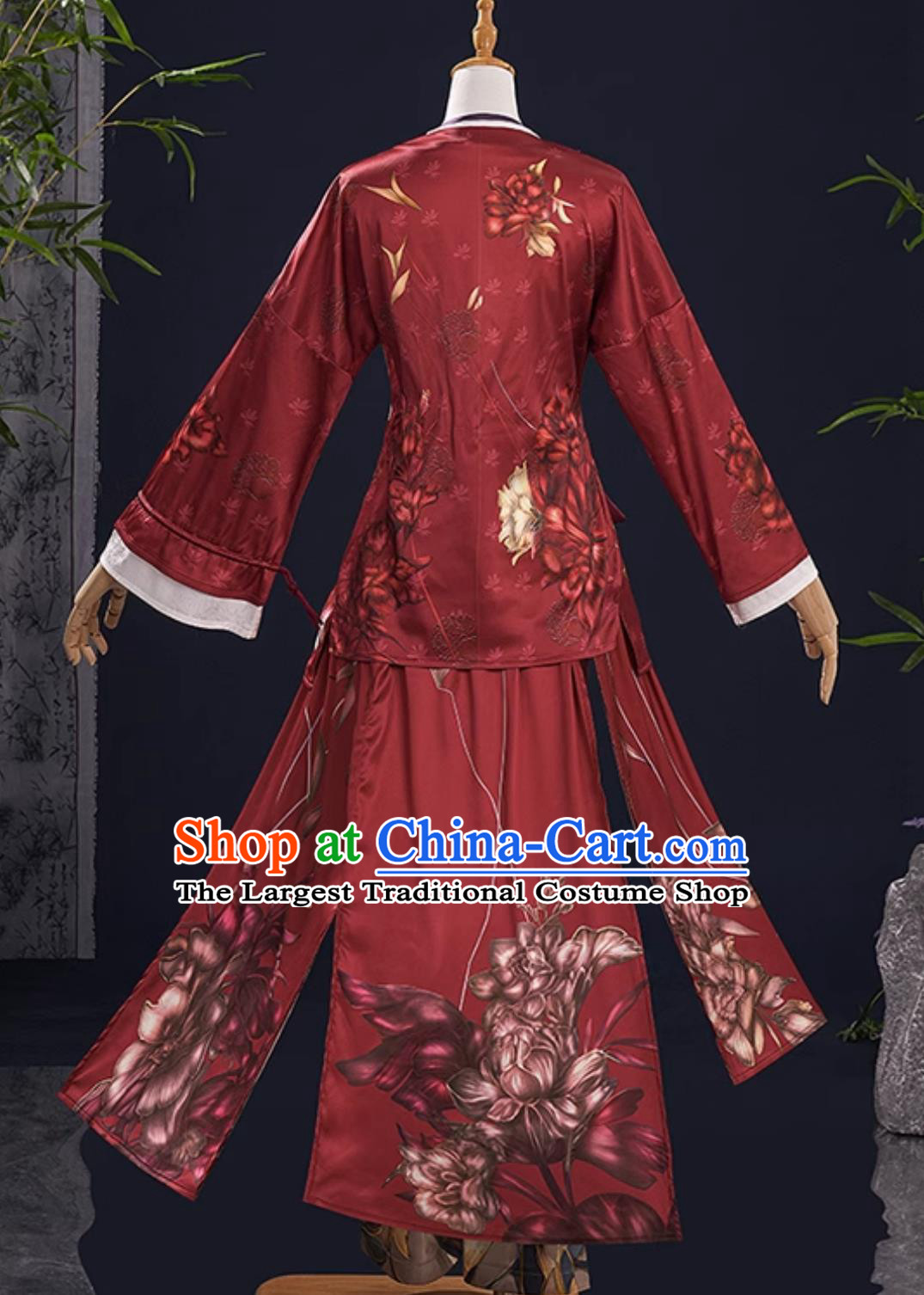 YanYun Sixteen Tones Cosplay Costume Traditional Chinese Red Dress Han Xiang Xun Cosplay Outfit D Anime Clothing