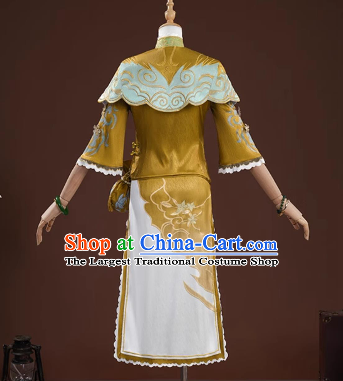 Identity V Cosplay Costume Toy Merchant Hua Qian Shu Dress Cosplay D Anime Traditional Chinese Qipao