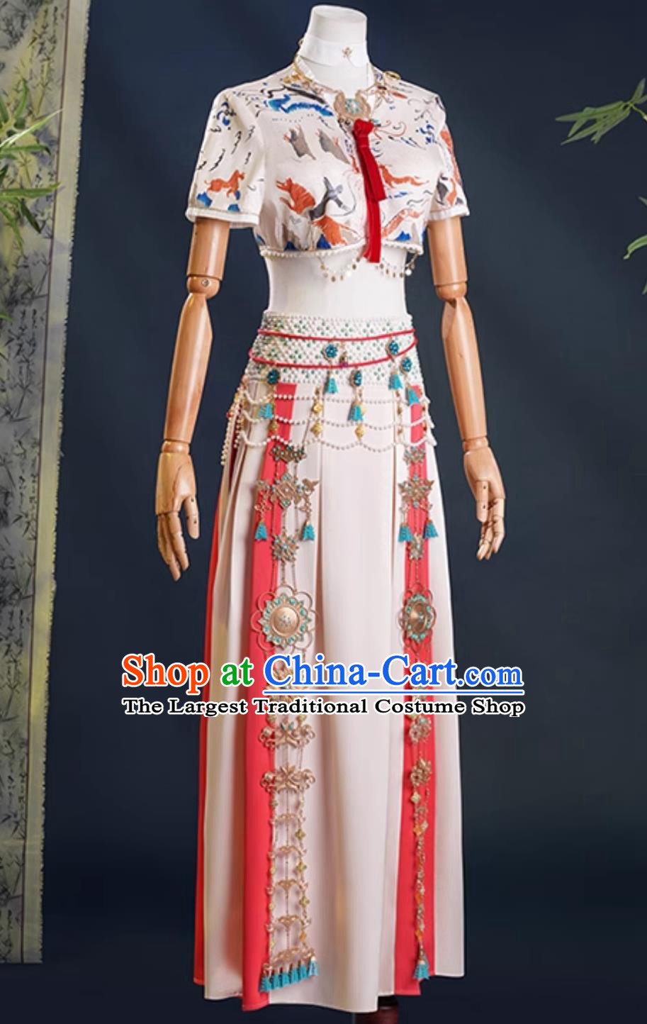 YanYun Sixteen Tones Cosplay Costume D Anime Clothing Women Performance Dress