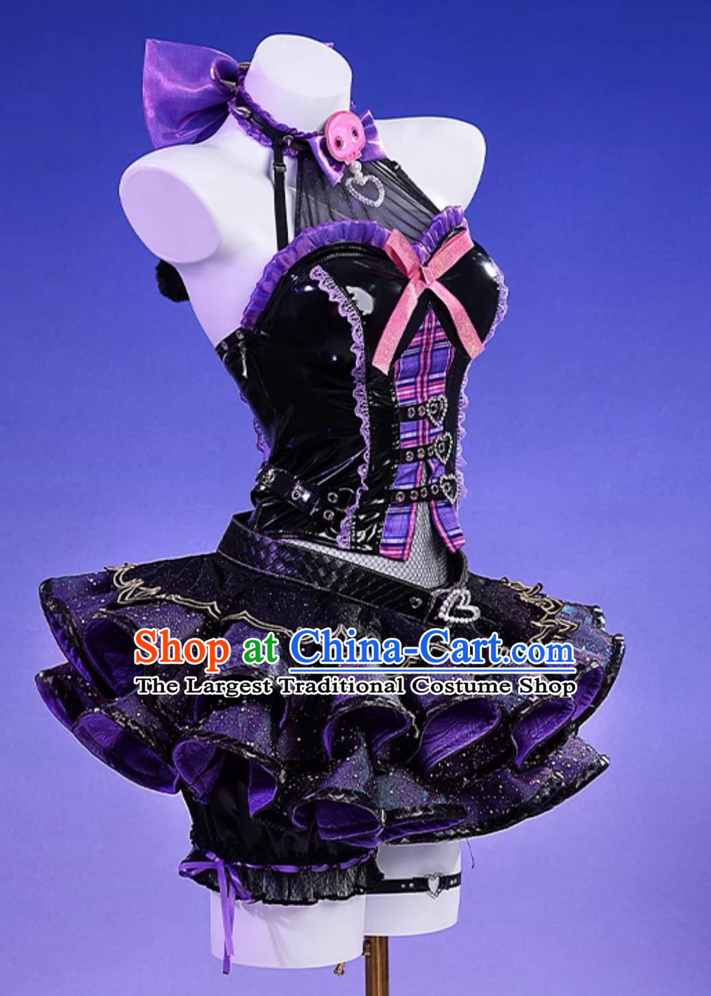 Naraka Bladepoint Yu Linglong Cosplay Costume Kuromi Collaboration Short Dress D Game Outfit