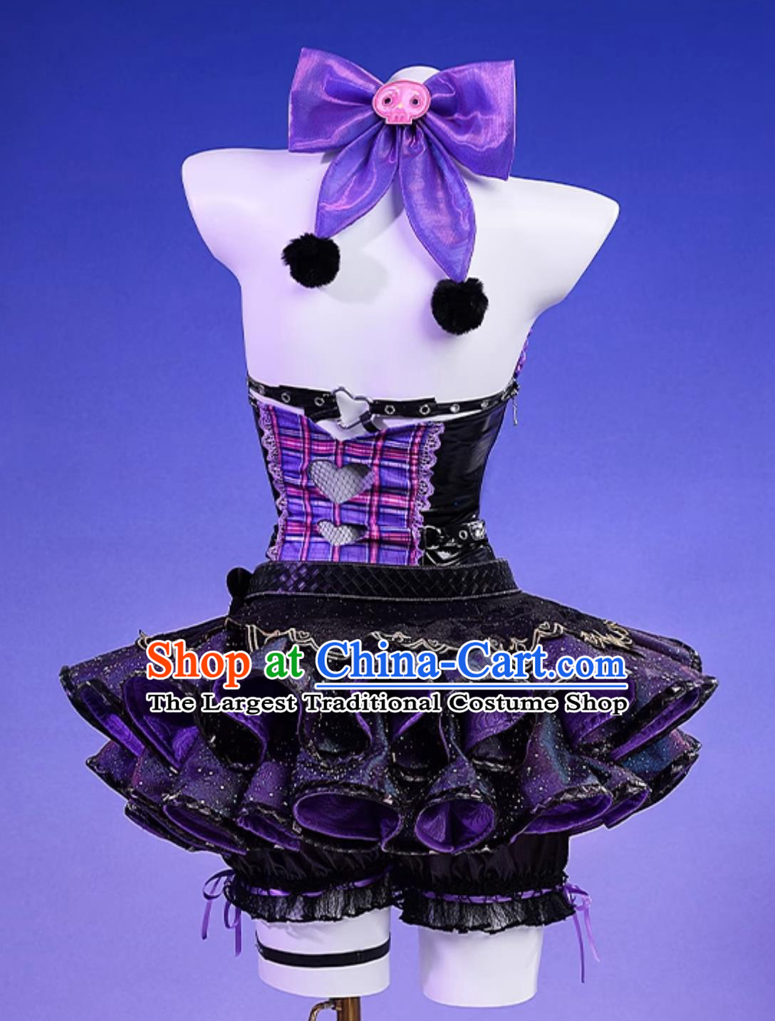 Naraka Bladepoint Yu Linglong Cosplay Costume Kuromi Collaboration Short Dress D Game Outfit