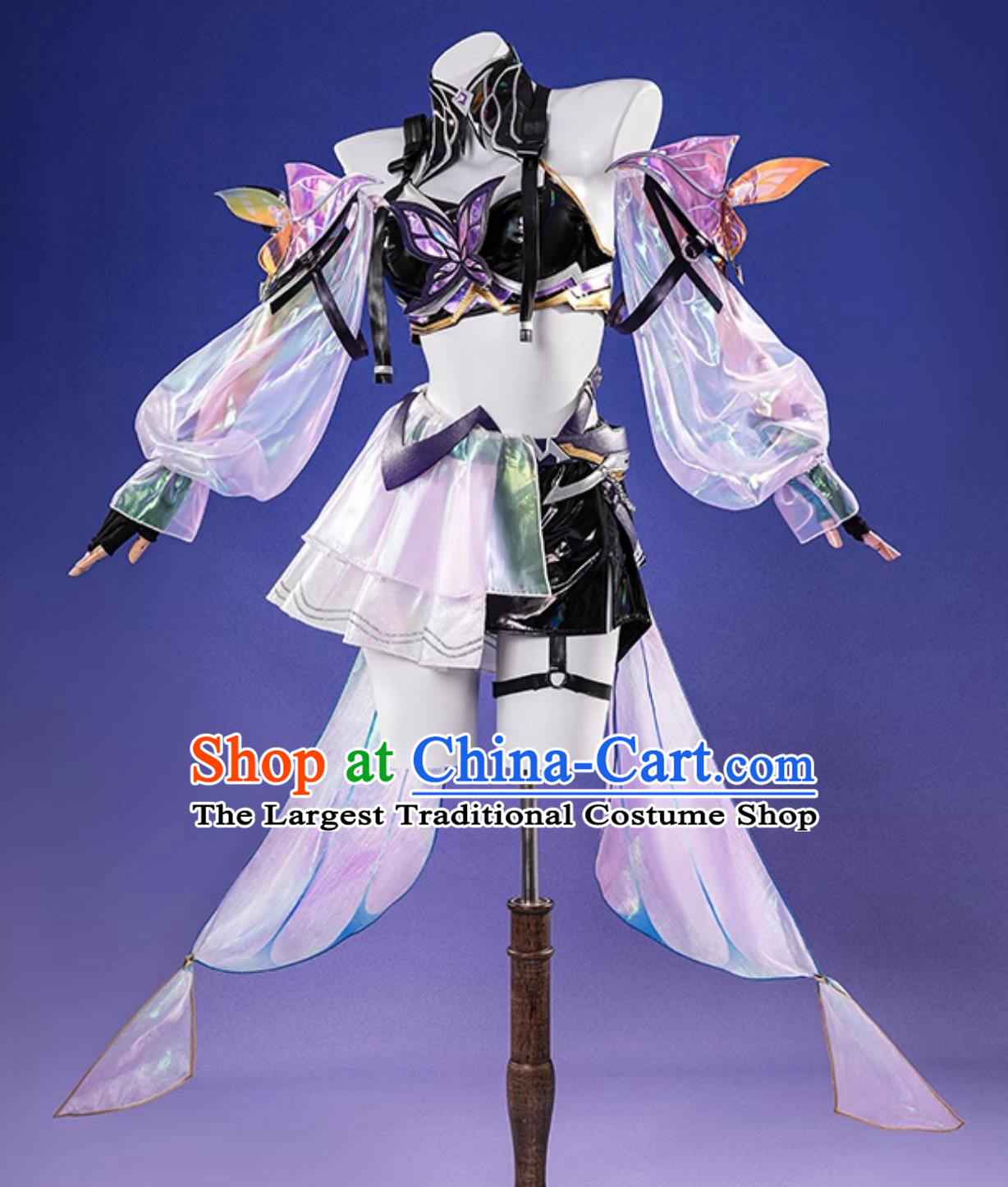 Honor Of Kings Akhe Butterfly Dance Cosplay Costume Game Fairy Dress Origin Dream Series Cosplay Outfit