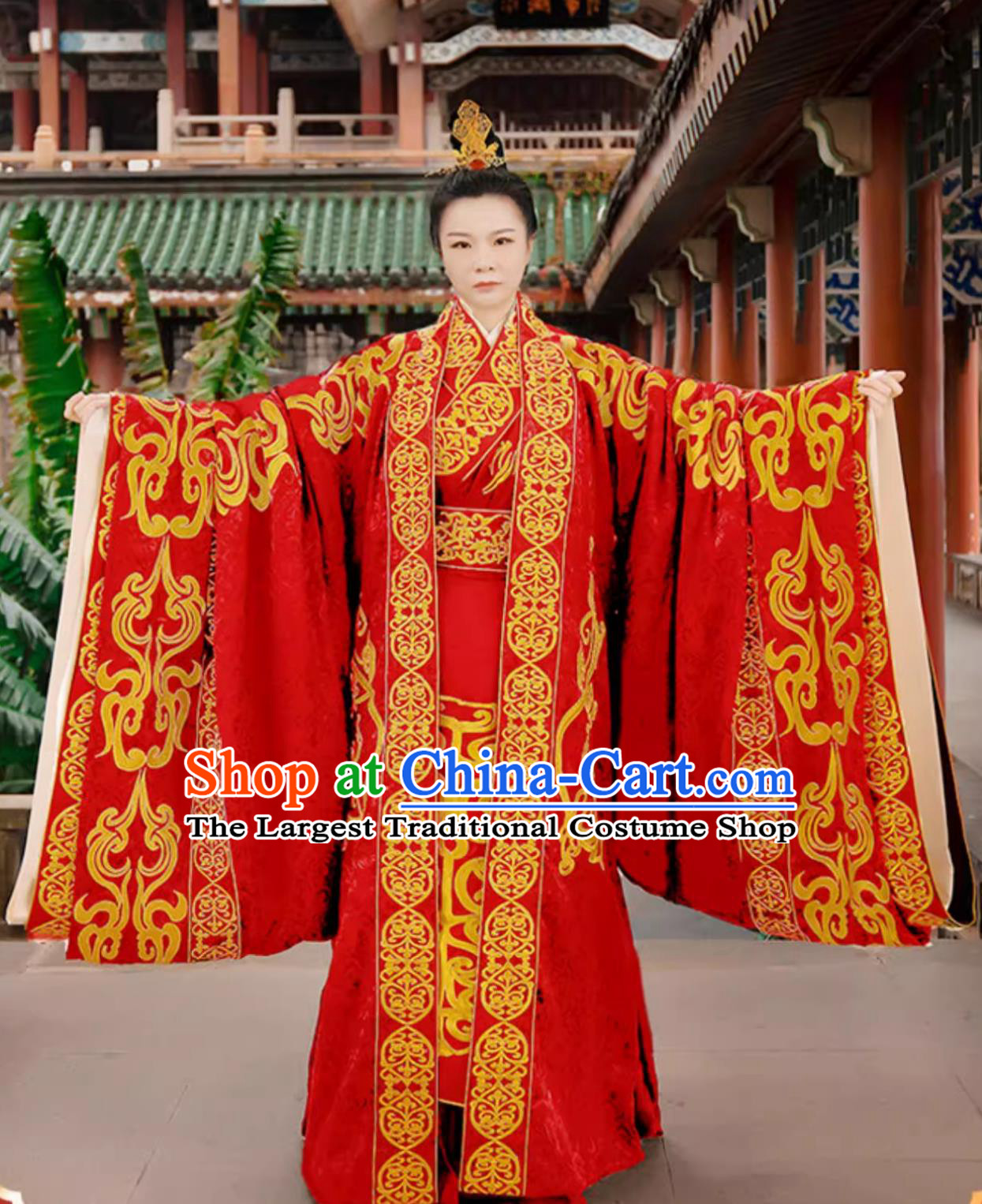 Zhou Dynasty Hanfu Chinese Wedding Gown Embroidered Costumes Ancient Bride and Groom Clothing Set