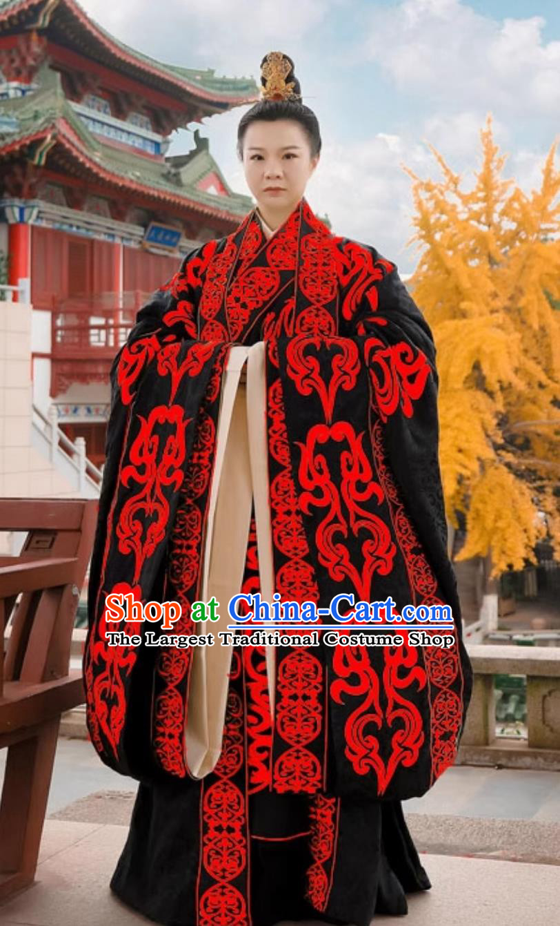 Ancient Bride and Groom Clothing Zhou Dynasty Hanfu Chinese Wedding Gown Embroidered Costumes Set