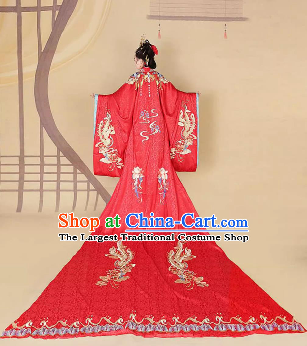 Tang Dynasty Hanfu Wedding Gowns Chinese Style Embroidered Bride and Groom Dresses Heavy Embroidery Trainning Clothing Couple Set