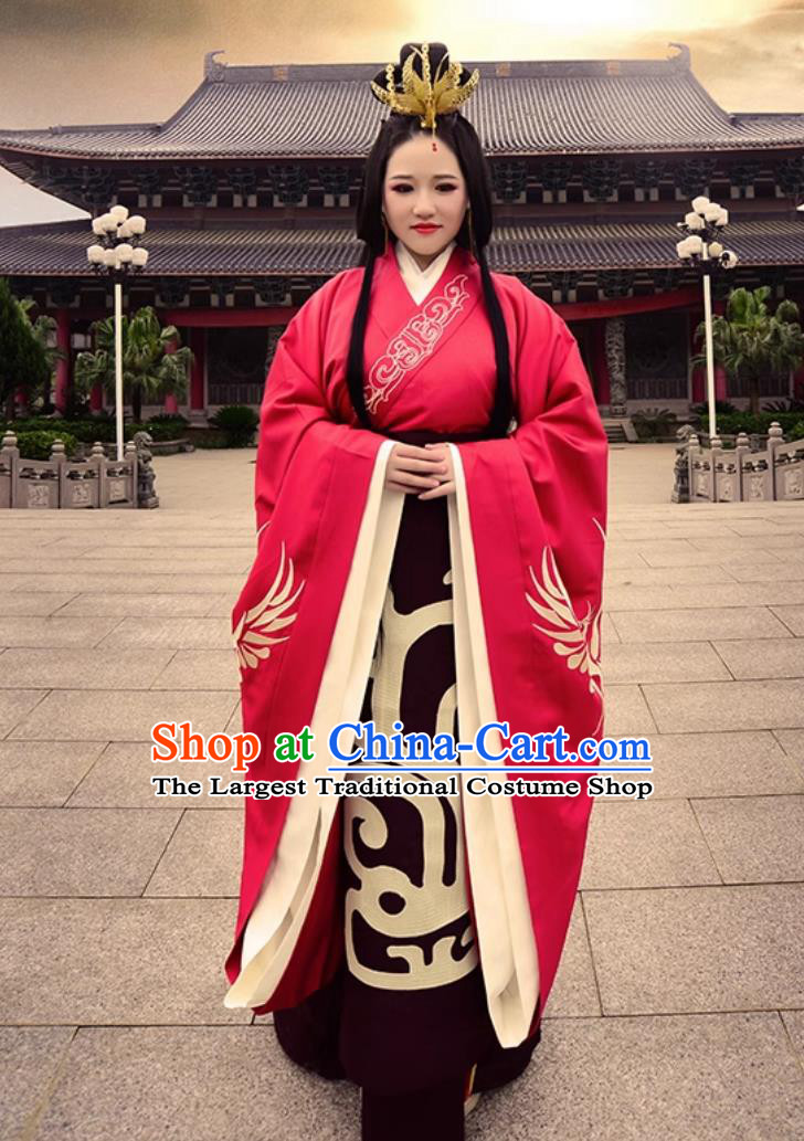 Zhou Dynasty Hanfu Training Wedding Attires Chinese Traditional Ceremonial Gown Ancient Bride and Groom Costumes