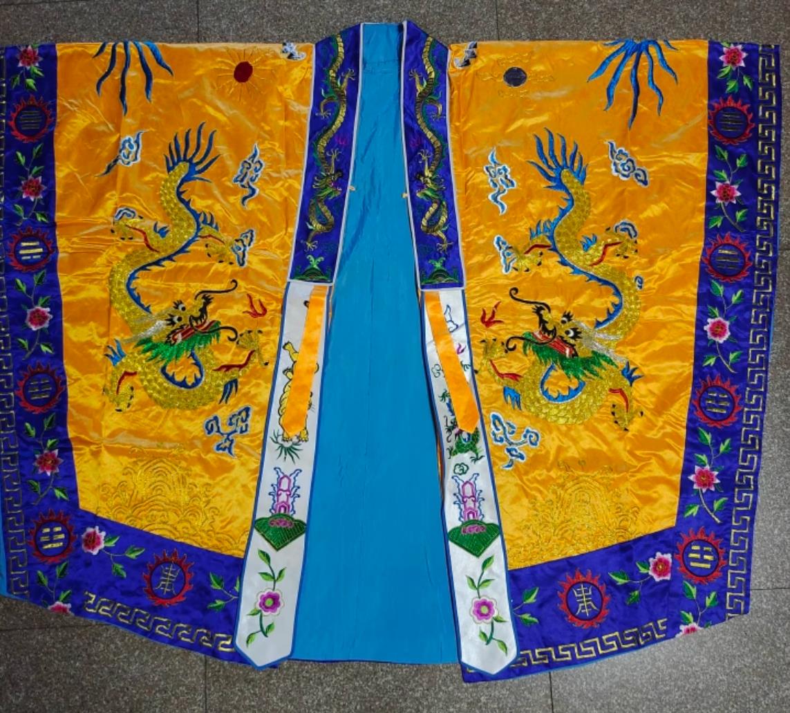 Chinese Opera Taoist Costume Embroidered Taoist Robe High Priest Ritual Gown Daoist Attire