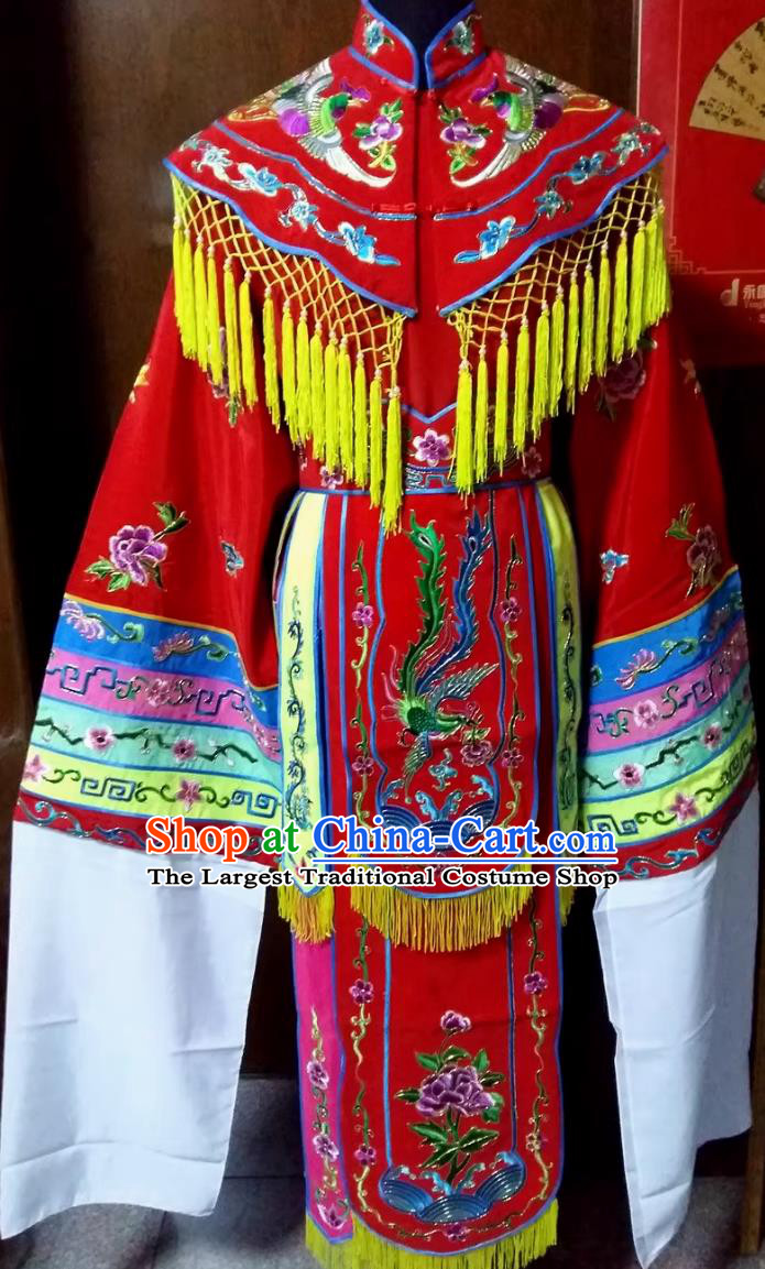 Chinese Peking Opera Hua Tan Costume Colorful Palace Princess Gown Ancient Empress Ribbon Dress