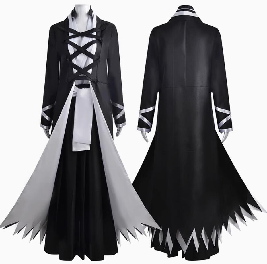 Bleach Cosplay Kurosaki Ichigo Costume Bankai Cape Robe Anime Outfit Full Set