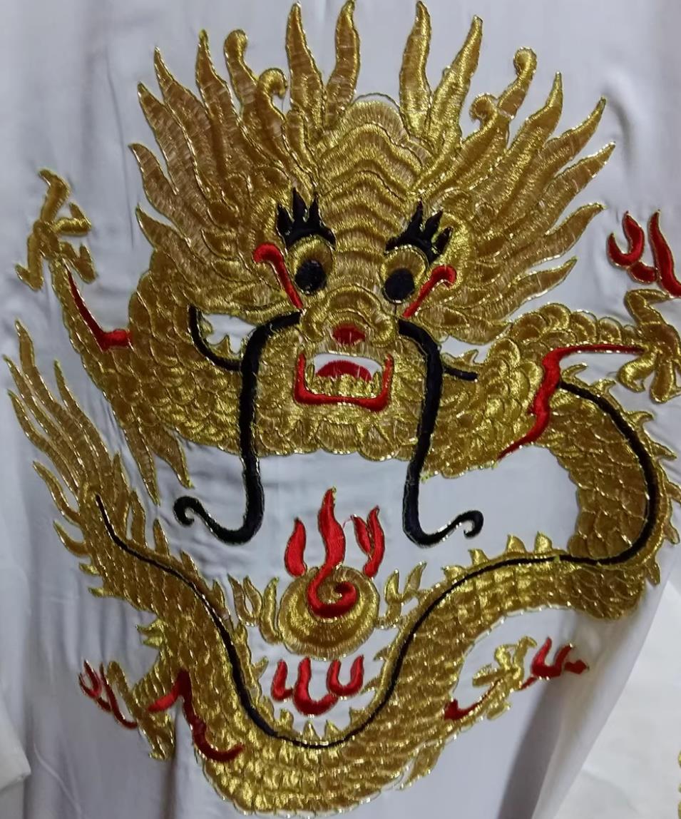 Chinese Opera Costume Xiaosheng Dragon Robe Peking Opera Gold Thread Embroidered Garment Scholar Official Gown