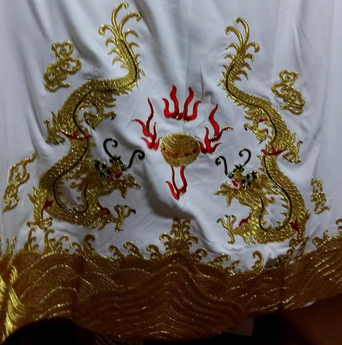Chinese Opera Costume Xiaosheng Dragon Robe Peking Opera Gold Thread Embroidered Garment Scholar Official Gown