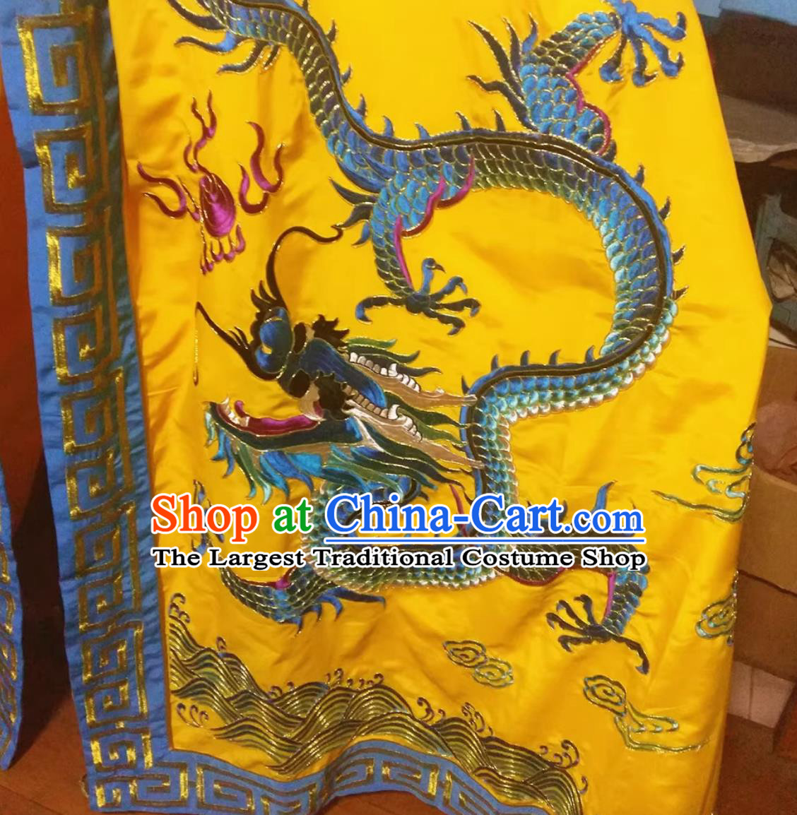 Chinese Opera Divine Deity Cape Temple Taoist Cloak Grand Dragon Mantle