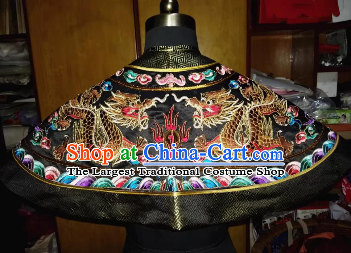 Chinese Opera Costume Film Prop Qing Dynasty Dragon Cloud Shoulder Cape