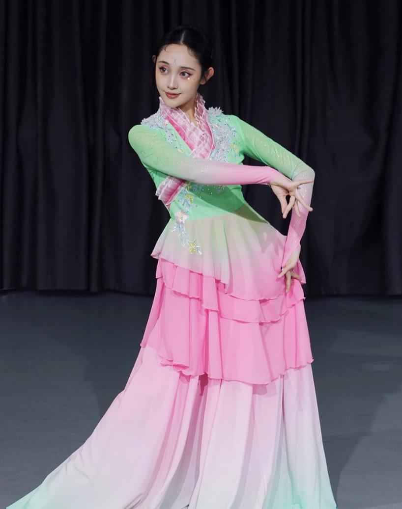Chinese Han Tang Classical Dance Costume Solo Dance Art Exam Performance Outfit