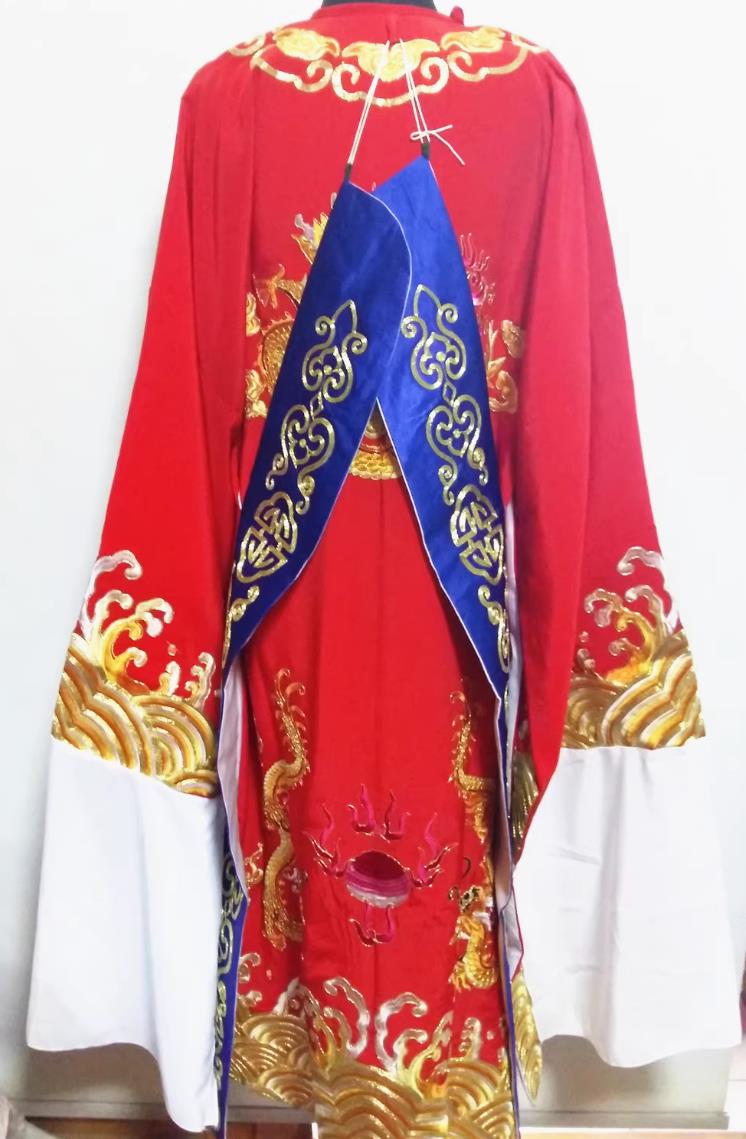 Red Scholar Official Gown Chinese Peking Opera Costume Xiaosheng Dragon Robe Yue Opera Clothing