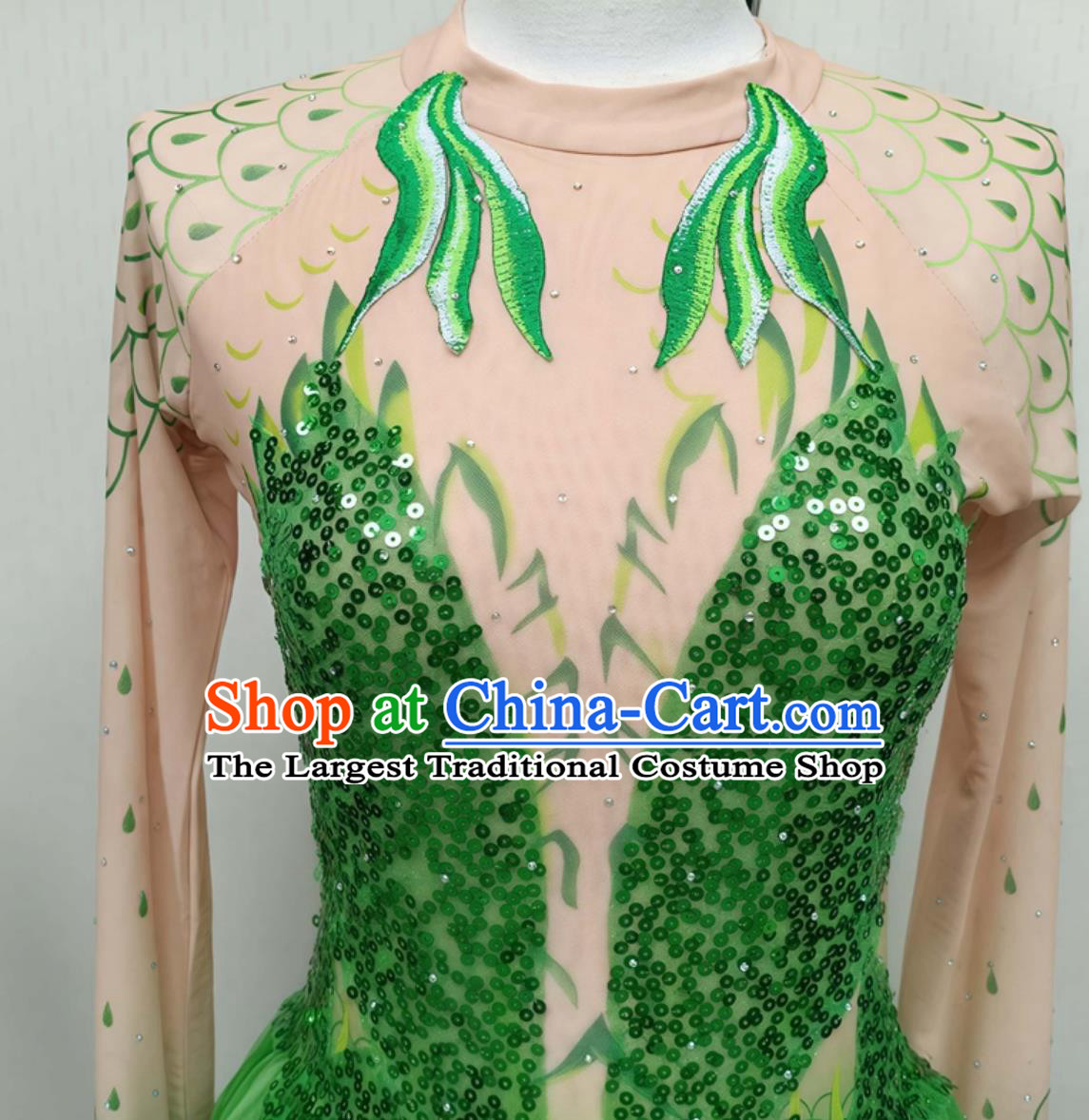 Yang Liping Peacock Dance Costume Chinese Dance Gown Spirit Of Peacock Stage Performance Green Dress