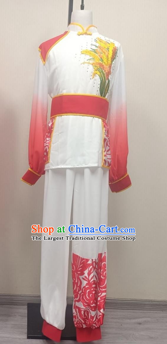 Men Yangko Competition Performance Outfit Shaanbei Yangko Dance Garment Chinese New Year Festive Yangko Costume