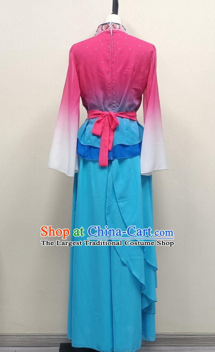 Shaanbei National Yangko Exhibition Dance Costume Women Fan Dance Clothing Umbrella Performance Outfit