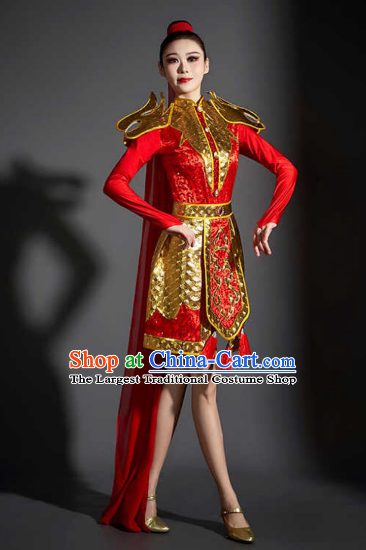 Chinese Drum Performance Costume Women Waist Drum Dance Yangko Dance Dress Festive Opening Ceremony Dragon Dance Clothing