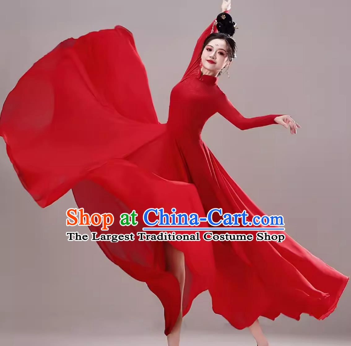 Chinese Classical Dance Costume Women Performance Red Dress Art Exam Training Dance Outfit