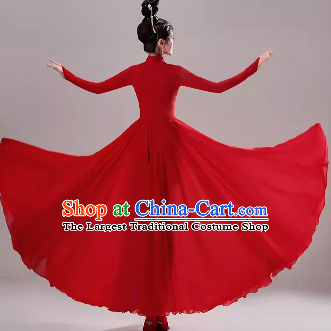 Chinese Classical Dance Costume Women Performance Red Dress Art Exam Training Dance Outfit