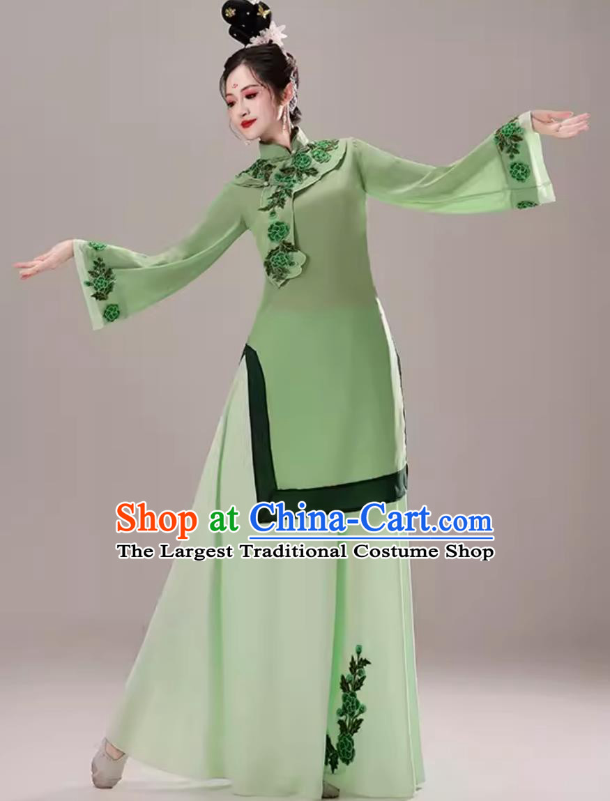 Chinese Style Umbrella Dance Dress Republic Era Qipao Breeze Fan Dance Costume