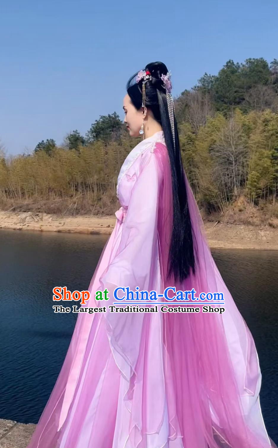Women Wide Sleeve Hanfu Dress Ancient Fairy Clothing Traditional Chinese Costume