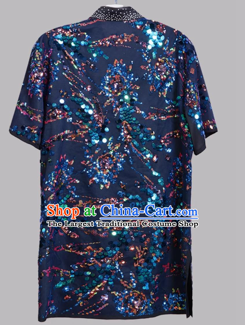 Multicolor Sequins Changquan Suit Kung Fu Training Wear Chinese Wushu Competition Uniform