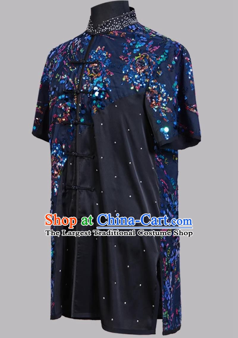 Multicolor Sequins Changquan Suit Kung Fu Training Wear Chinese Wushu Competition Uniform