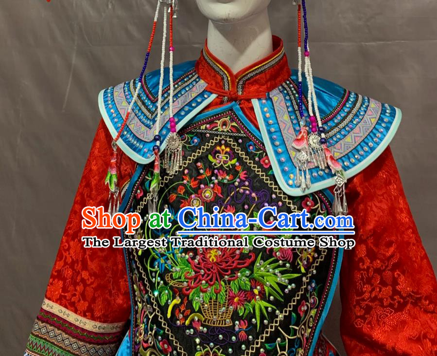 She Ethnic Minority Costume Chinese Women Wedding Embroidered Traditional Phoenix Crown Clothing