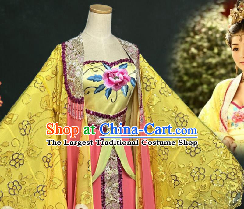 Custom TV Series Costume Ancient Chinese Empress Dance Attire The Heroes Yu Xin Dress