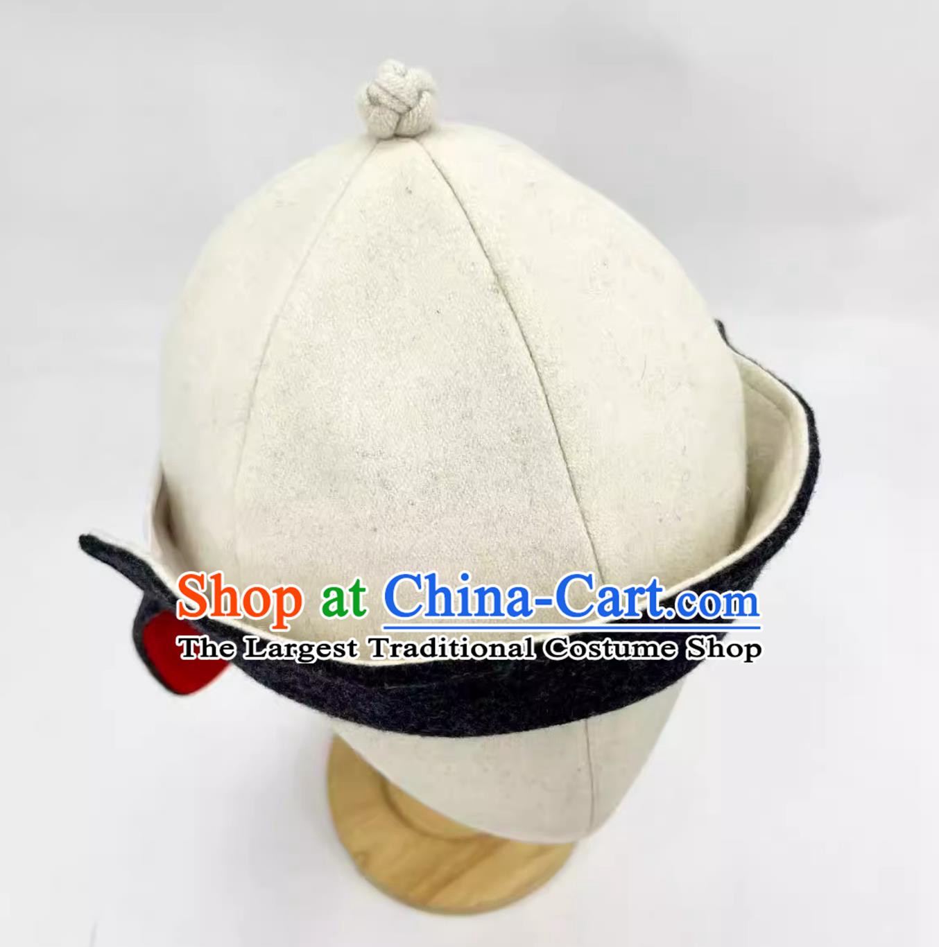 Kublai Khan Mongolian Hat Handmade Folded Brim Hat Chinese Yuan Dynasty Emperor Historical Replica Headwear
