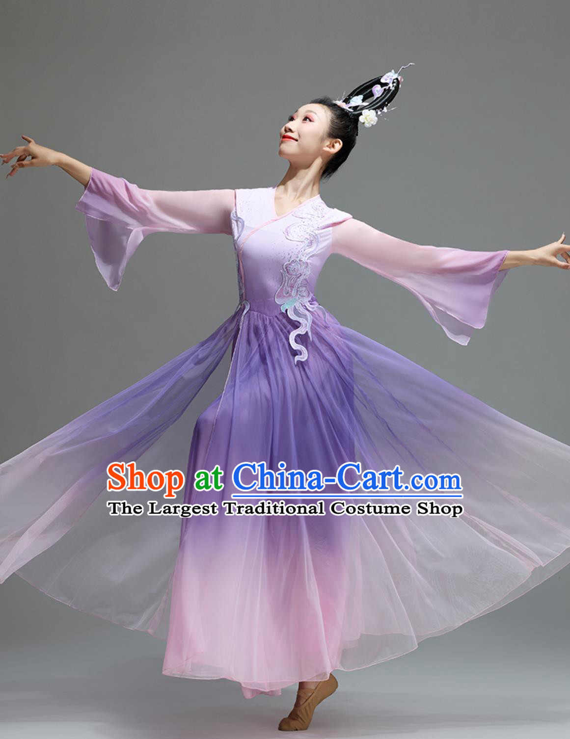 Classical Dance Costume Women Chinese Style Opening Performance Outfit Purple Charm Repertoire Art Exam Show Dress