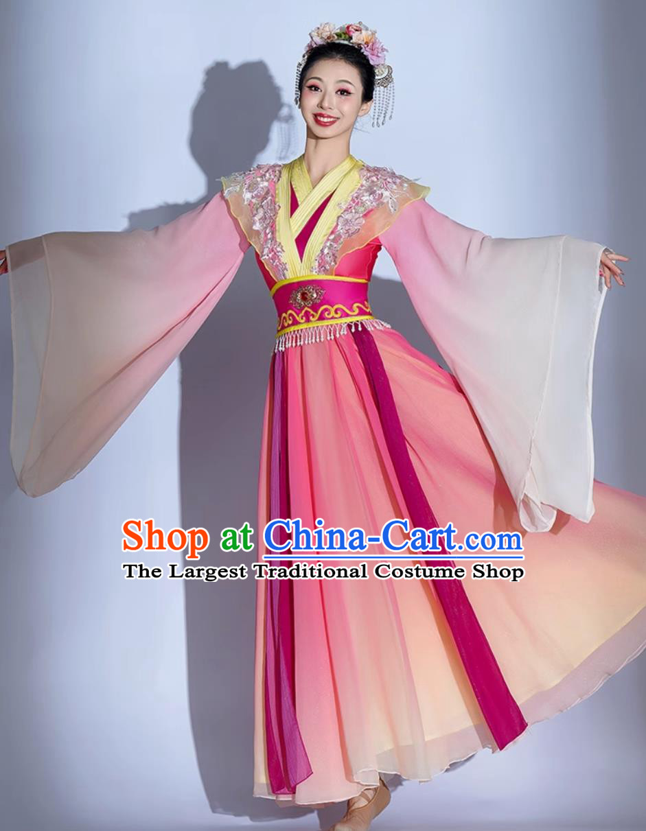 Classical Dance Costume Women Hanfu Supplier Seven Fairies Dress Chinese Han Tang Dance Outfit