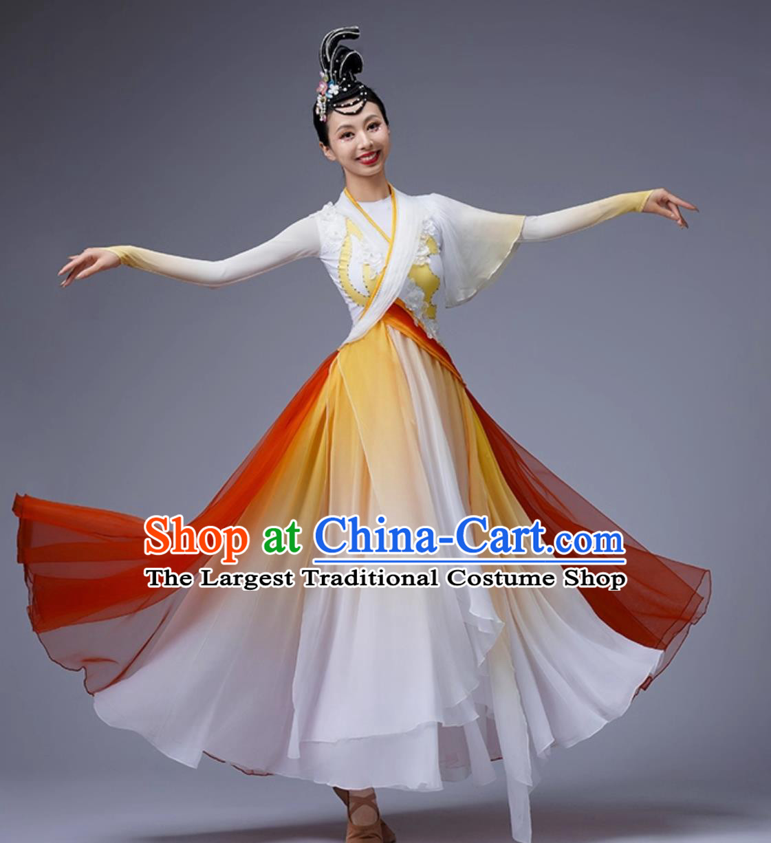 Classical Dance Costume Women Chinese Style Hanfu Dance Attire Art Exam Dress