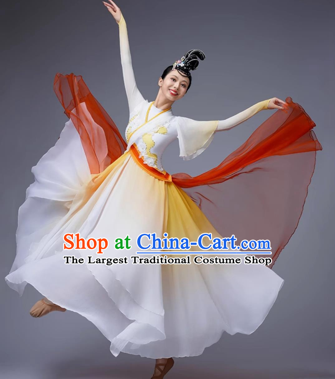 Classical Dance Costume Women Chinese Style Hanfu Dance Attire Art Exam Dress