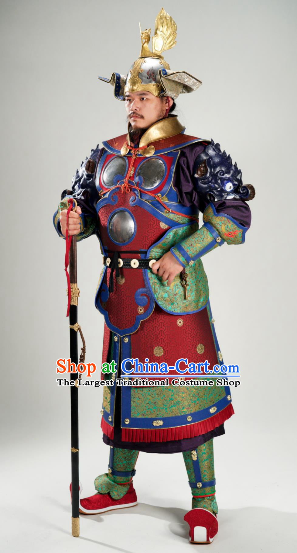 Chinese Armor Tang Dynasty Heavenly King Silk Thirteen Tang Armor and Helmet Set