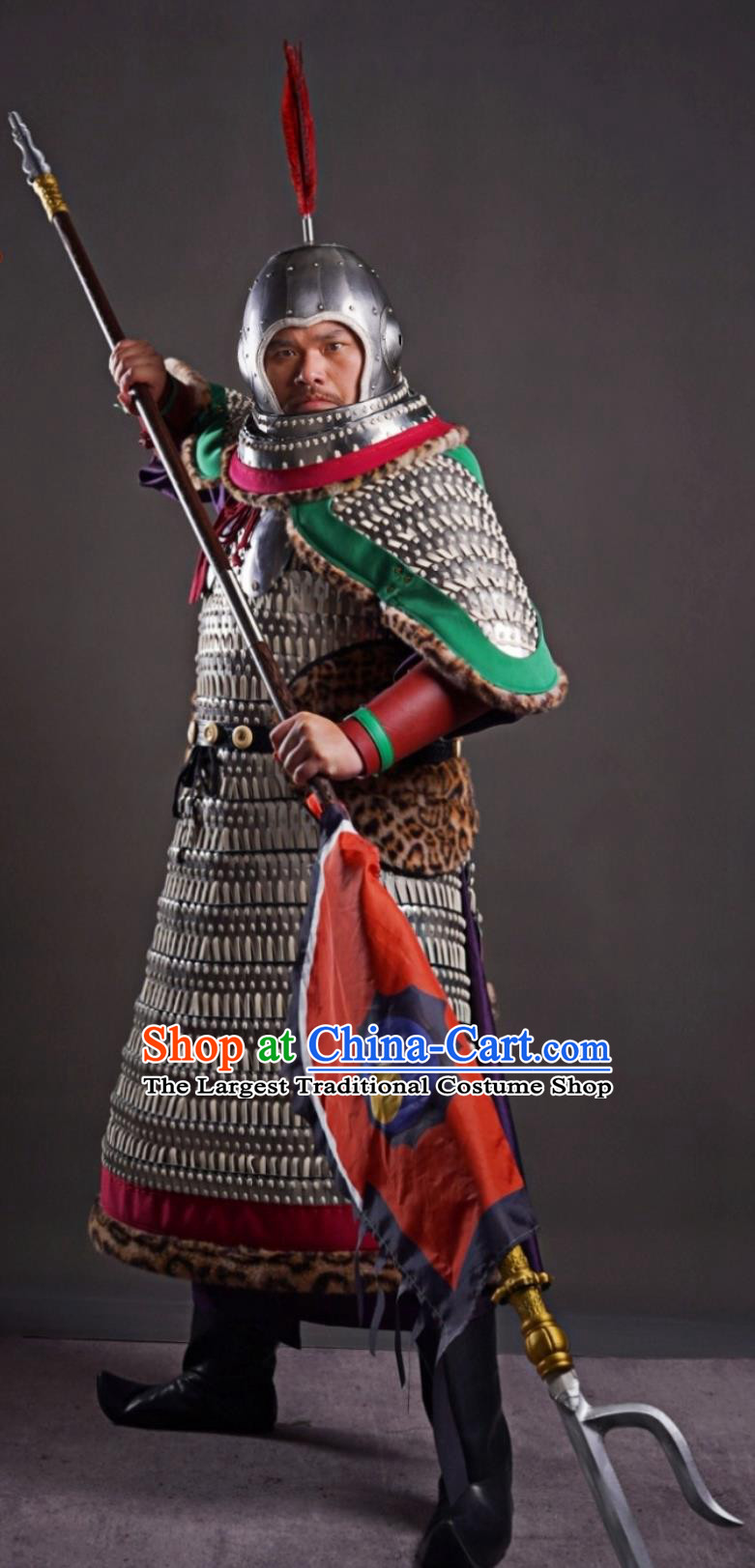 Tang Dynasty Princess Changle Armor Mural Warrior Lamellar Armor Chinese Tang Lamellar Armor and Helmet Set