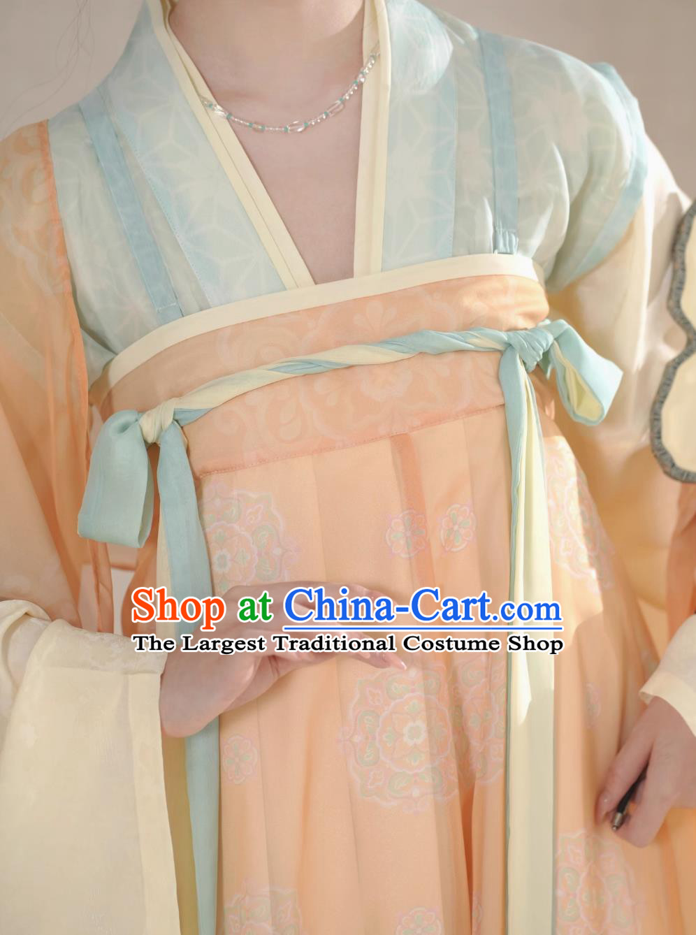 Chinese Hanfu Tang Dynasty Beizi High Waisted Ruqun Complete Set