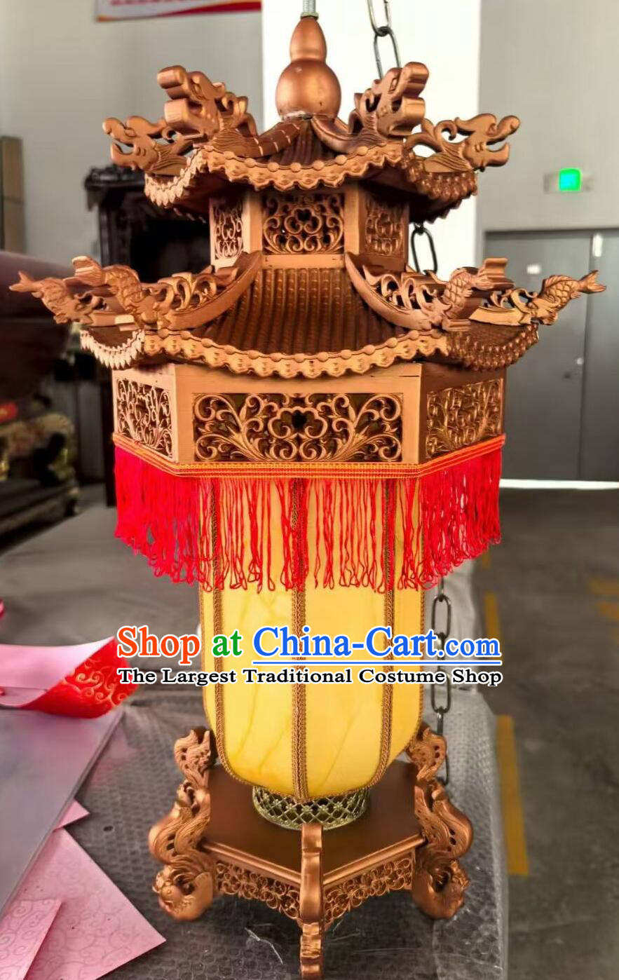 Full Handmade Wood Carving Lantern Traditional Chinese Lamp Giant Palace Lantern