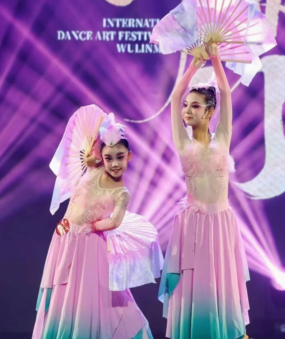 Jiaozhou Dance Costume Forest Bird Tale Classical Dance Yangko Performance Costume Chinese Stage Performance Dress